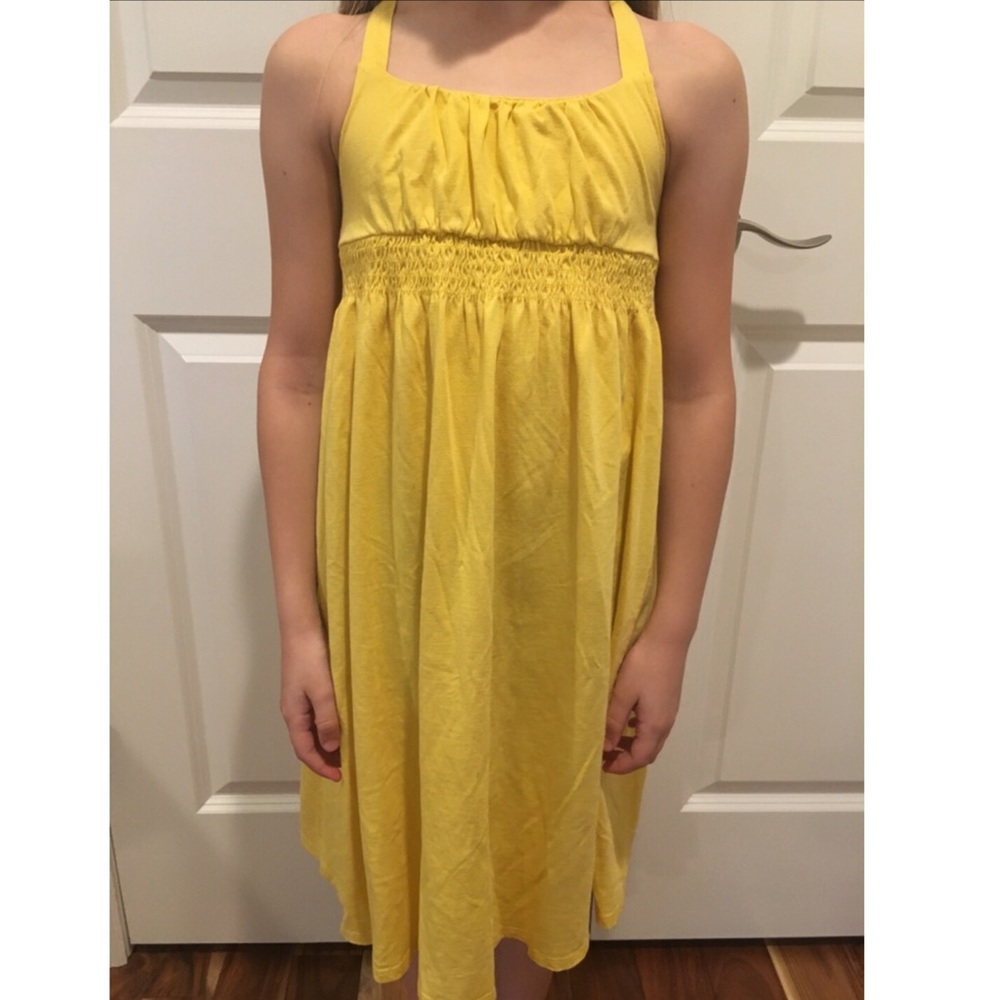 Yellow dress kids long summer size 5